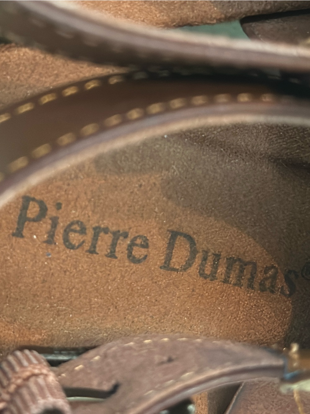 Pierre Dumas Open-Toe Slingback Sandals Womens 7 buckle comfy boho brown - Picture 13 of 16